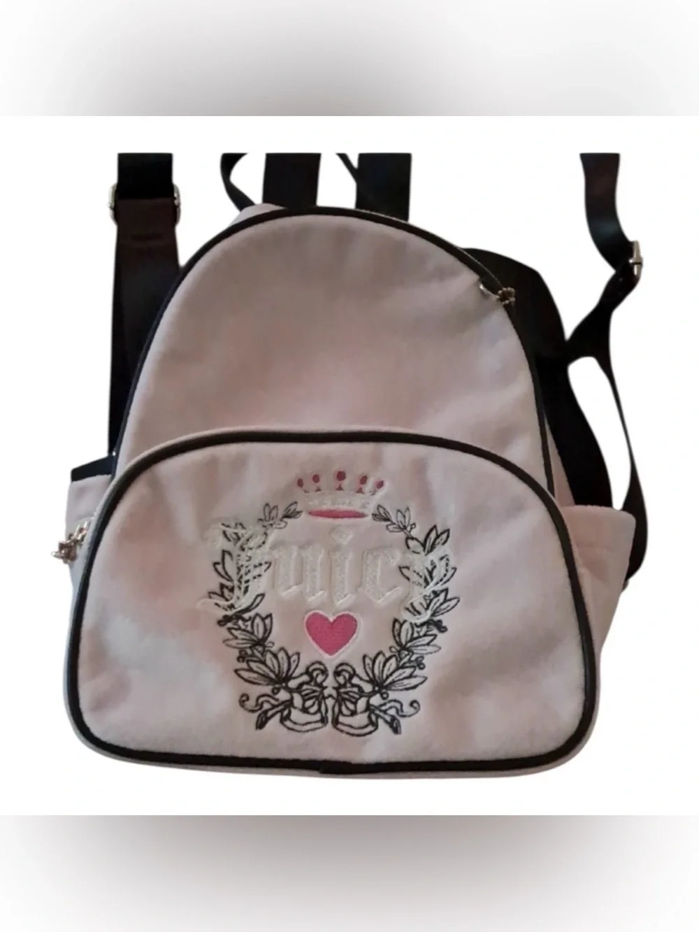 Juicy Couture Light Pink Mini Backpack with Black Trim